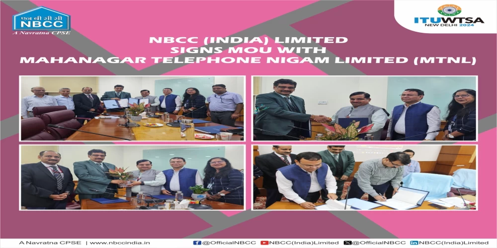 NBCC signs MoU with MTNL to develop prime land in New Delhi NBCC signs MoU with MTNL to develop prime land in New Delhi